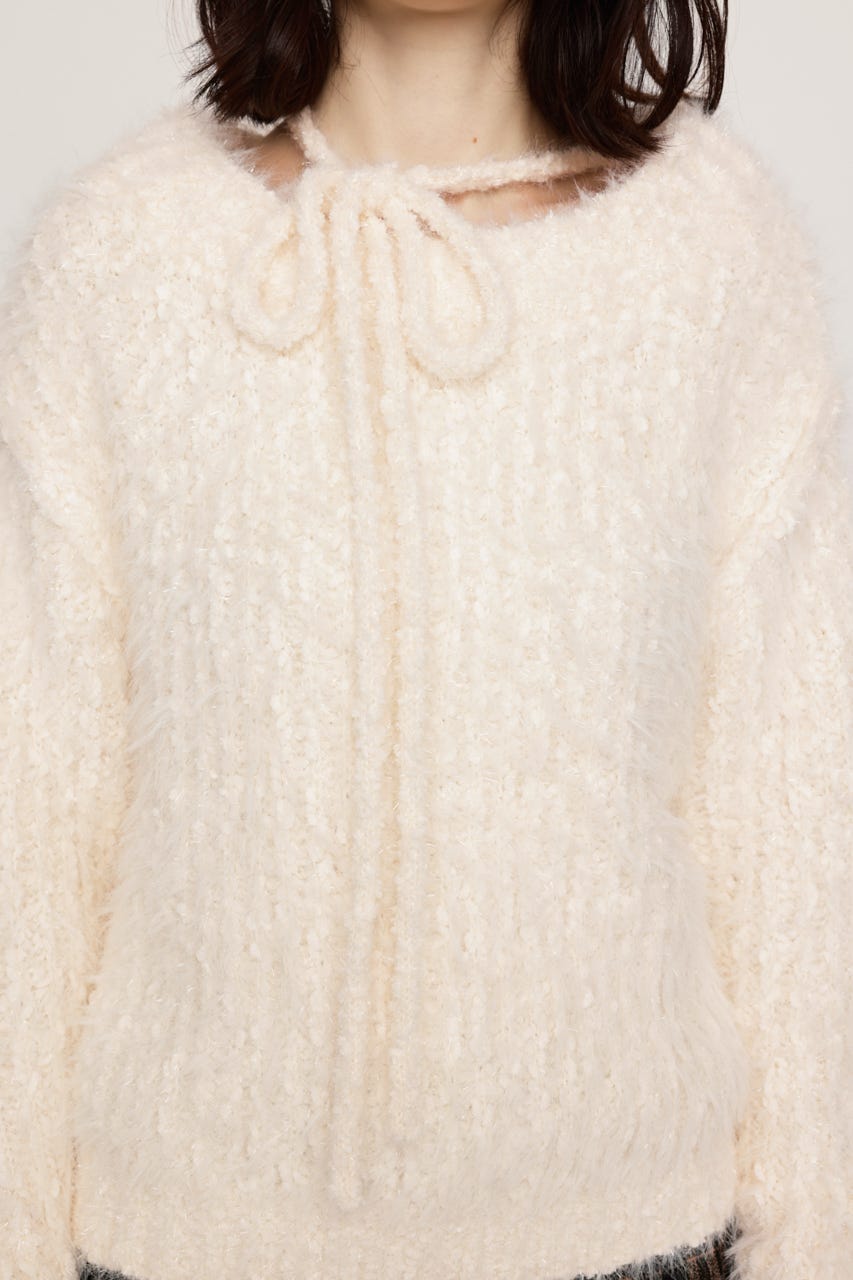 MANYWAY SHOULDER SHAGGY トップス IVOY FREE