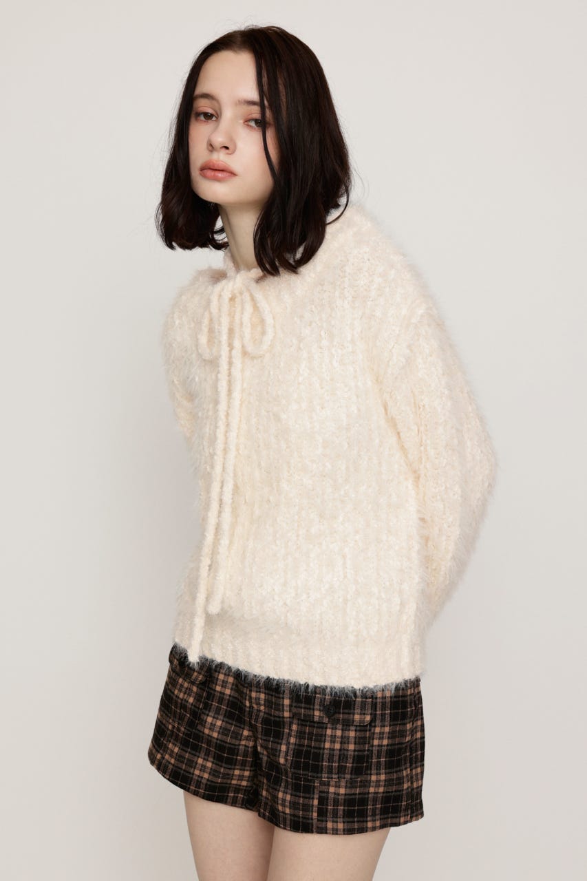 MANYWAY SHOULDER SHAGGY トップス IVOY FREE