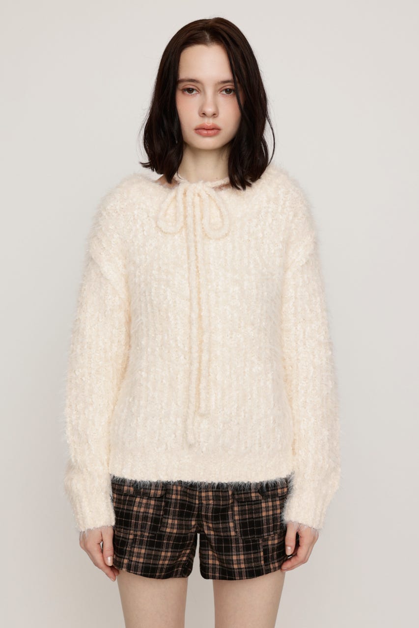 MANYWAY SHOULDER SHAGGY トップス IVOY FREE