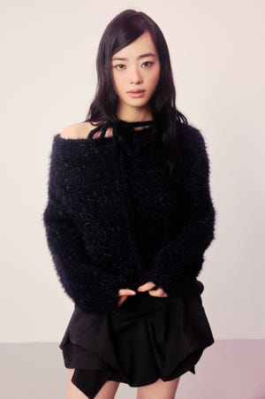 MANYWAY SHOULDER SHAGGY トップス