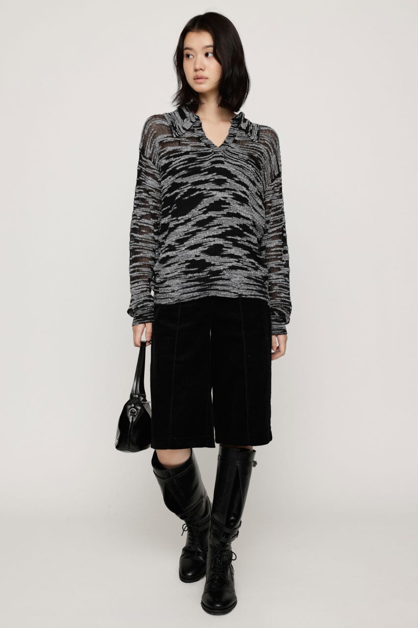 LOOSELY SKIPPER KNIT トップス BLK FREE