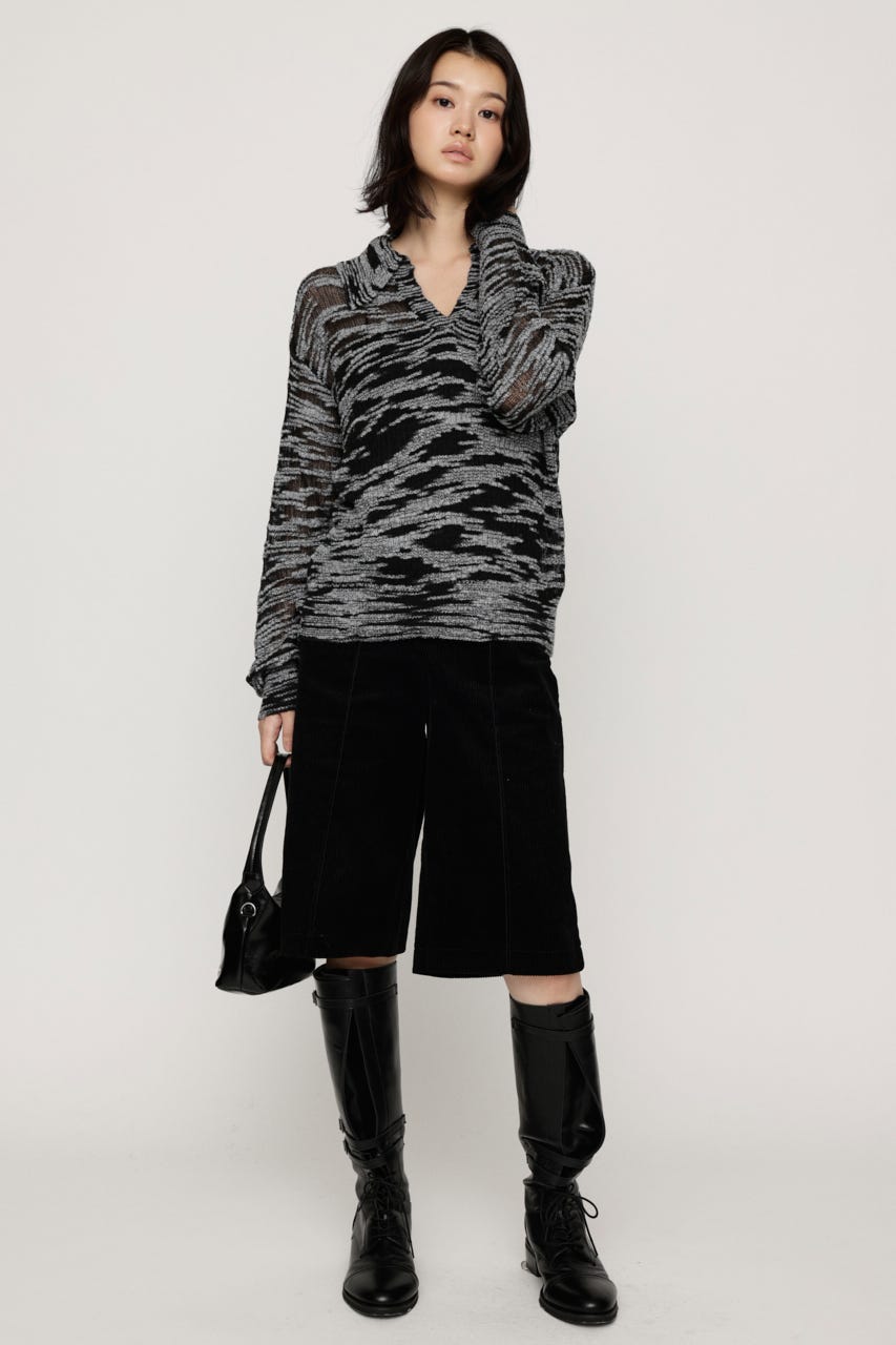 LOOSELY SKIPPER KNIT トップス BLK FREE