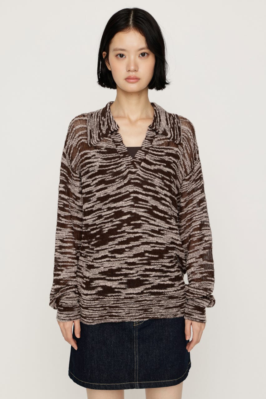 LOOSELY SKIPPER KNIT トップス BRN FREE