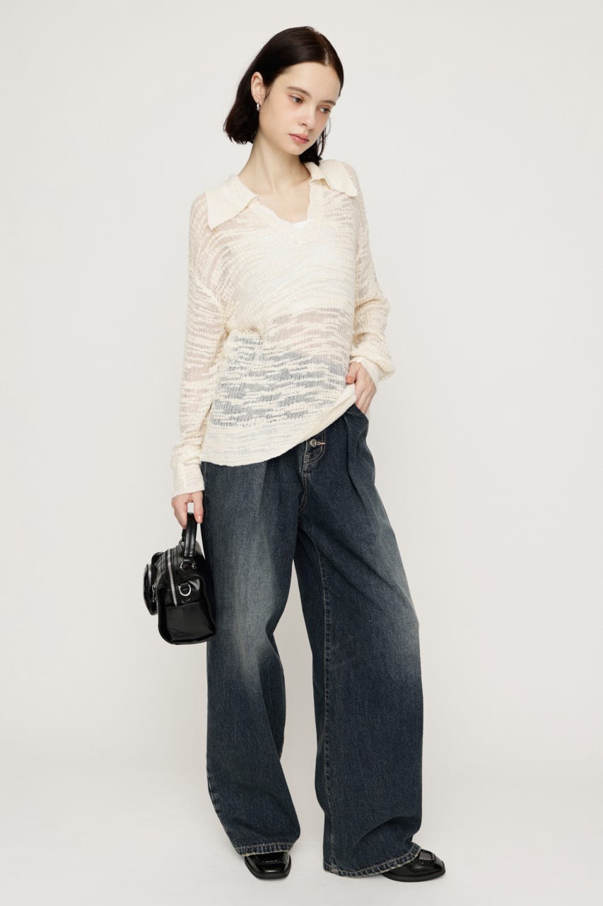 LOOSELY SKIPPER KNIT トップス IVOY FREE