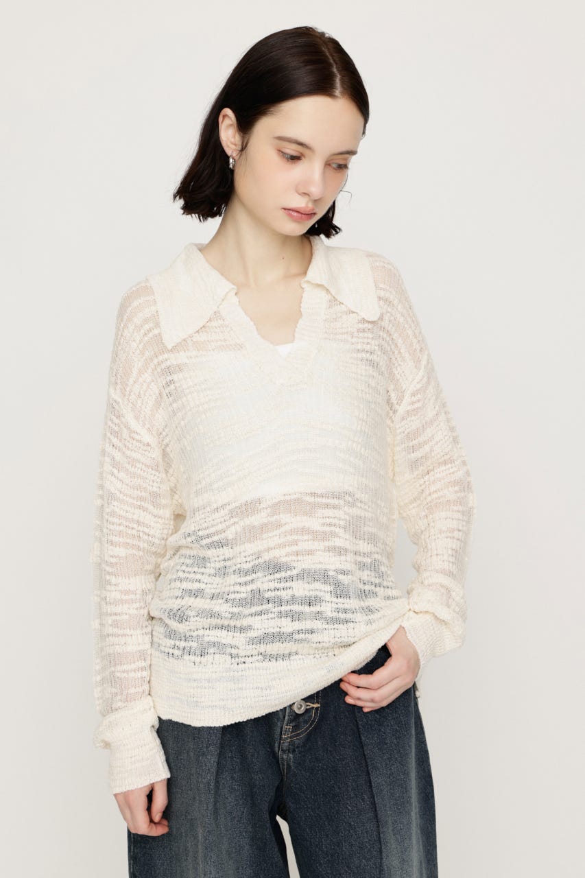 LOOSELY SKIPPER KNIT トップス IVOY FREE