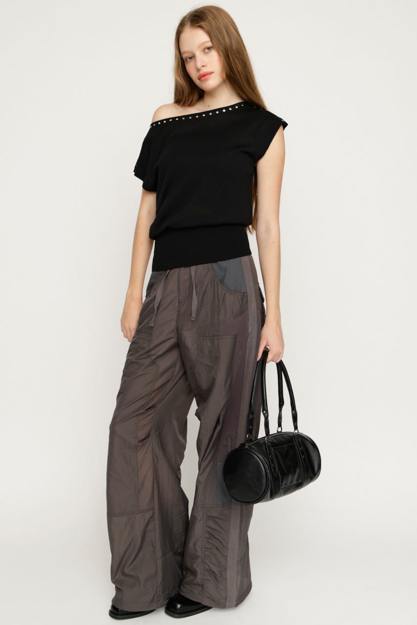 STUDS DOLMAN HG トップス BLK FREE