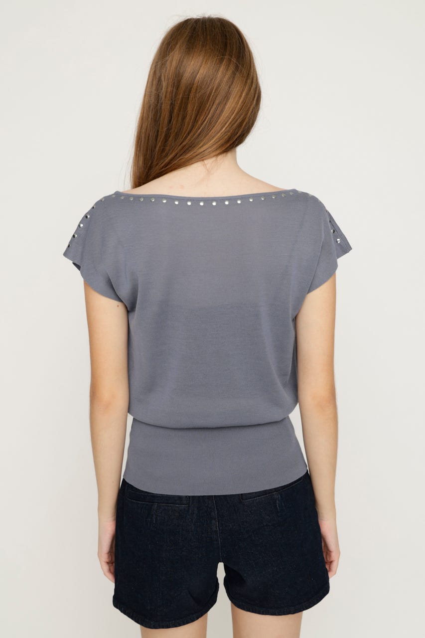 STUDS DOLMAN HG トップス BLU FREE