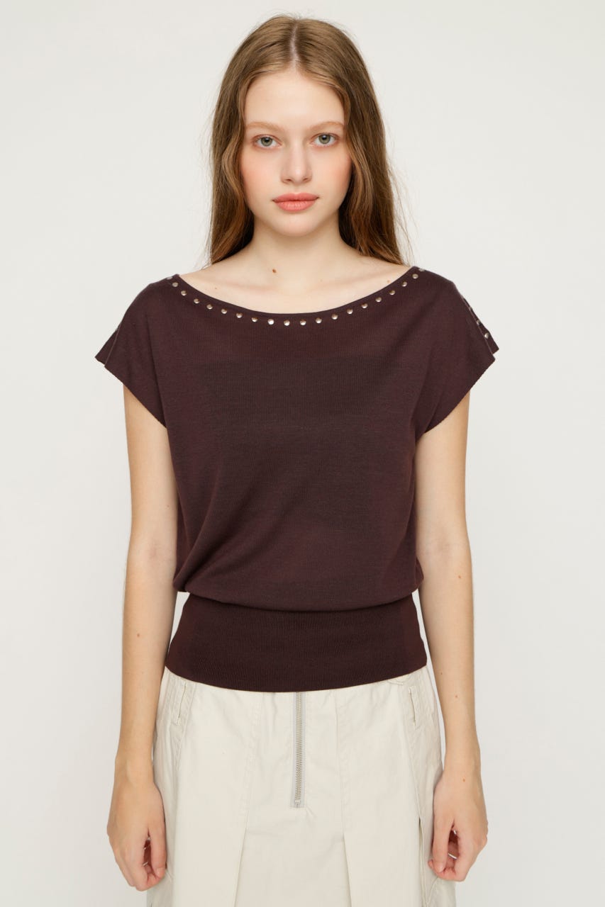 STUDS DOLMAN HG トップス BRN FREE