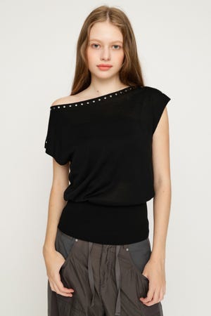 STUDS DOLMAN HG トップス