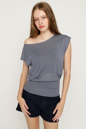 STUDS DOLMAN HG トップス