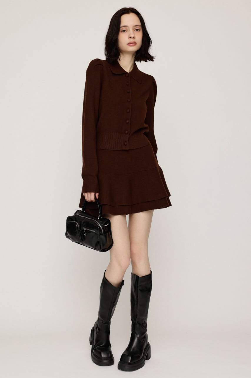 CLASSIC COVERED BUTTON ニット BRN FREE