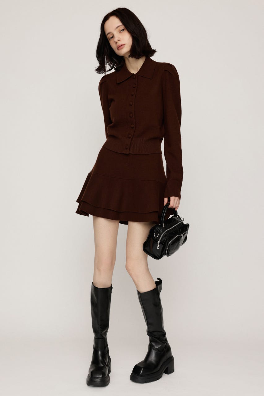 CLASSIC COVERED BUTTON ニット BRN FREE