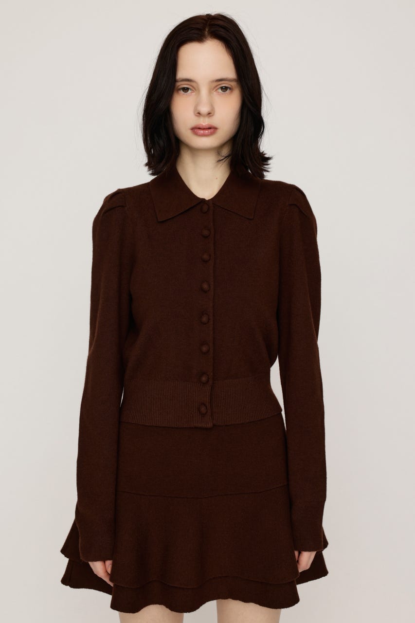 CLASSIC COVERED BUTTON ニット BRN FREE