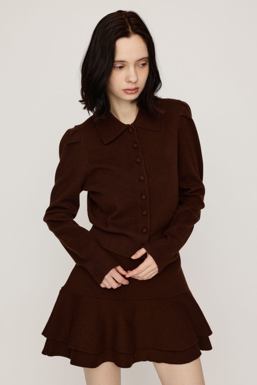 CLASSIC COVERED BUTTON ニット BRN FREE
