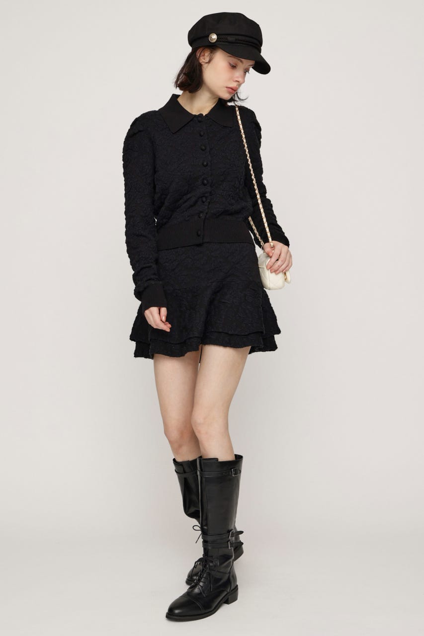 CLASSIC COVERED BUTTON ニット M/BLK FREE