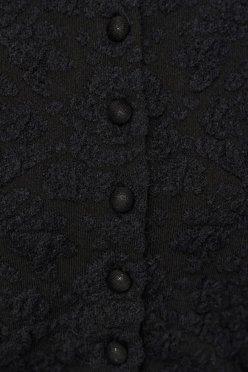 CLASSIC COVERED BUTTON ニット M/BLK FREE