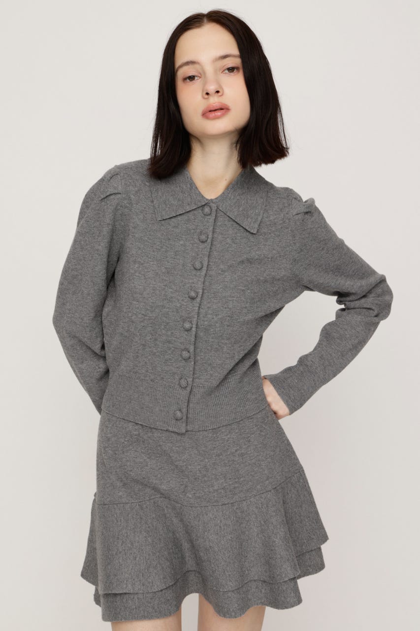 【LIMITED ITEM】CLASSIC COVERED BUTTON ニット T.GRY FREE