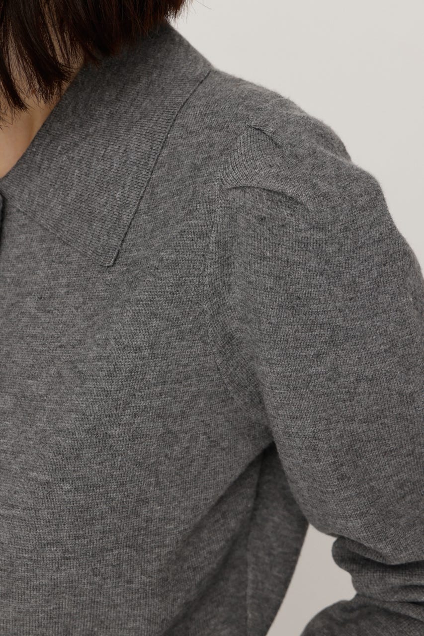 【LIMITED ITEM】CLASSIC COVERED BUTTON ニット T.GRY FREE