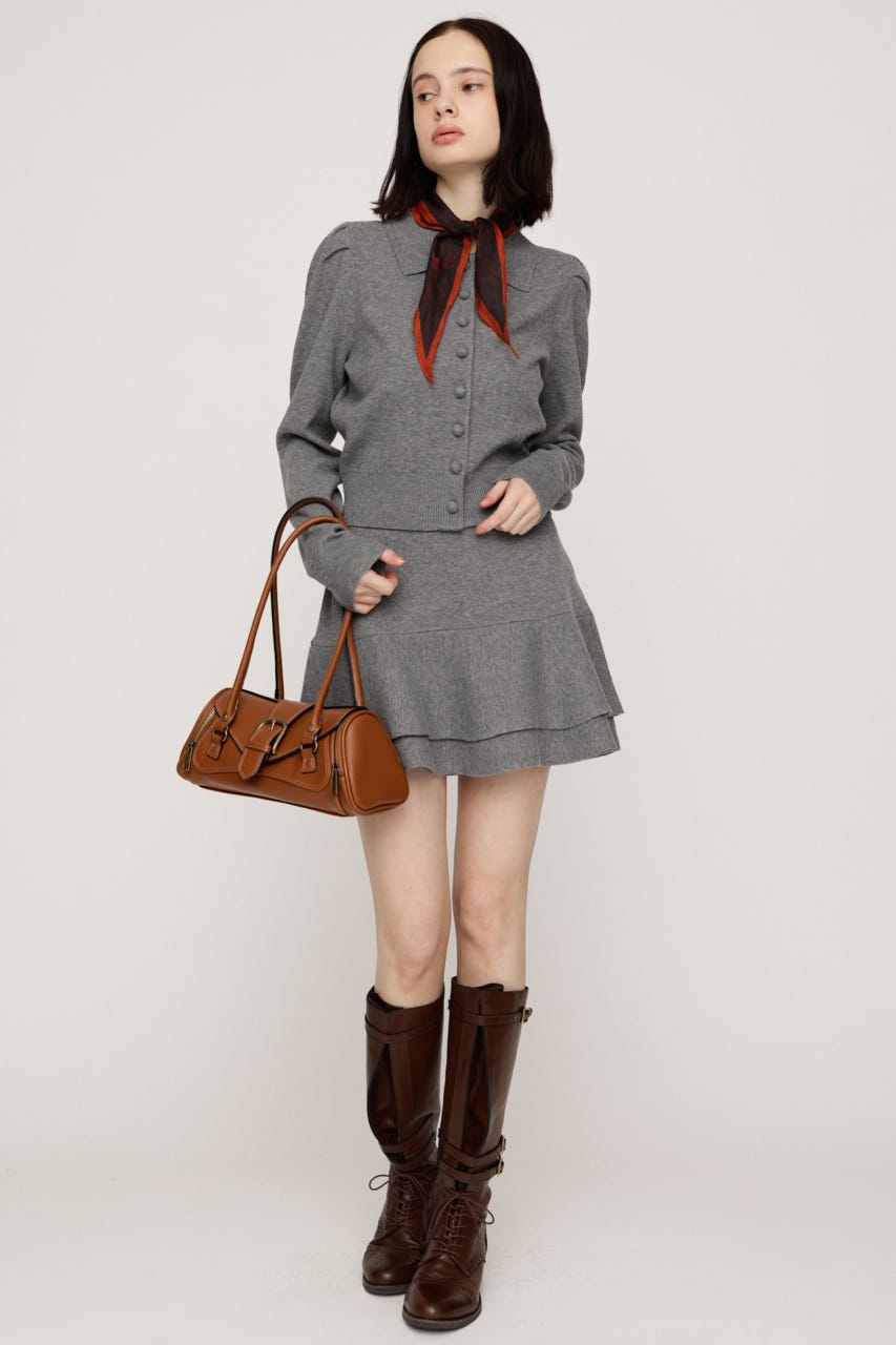 【LIMITED ITEM】CLASSIC COVERED BUTTON ニット T.GRY FREE