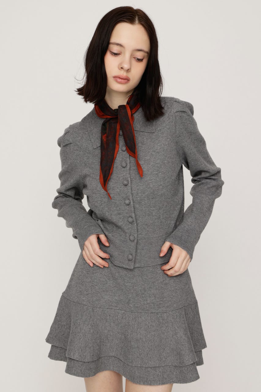 【LIMITED ITEM】CLASSIC COVERED BUTTON ニット T.GRY FREE