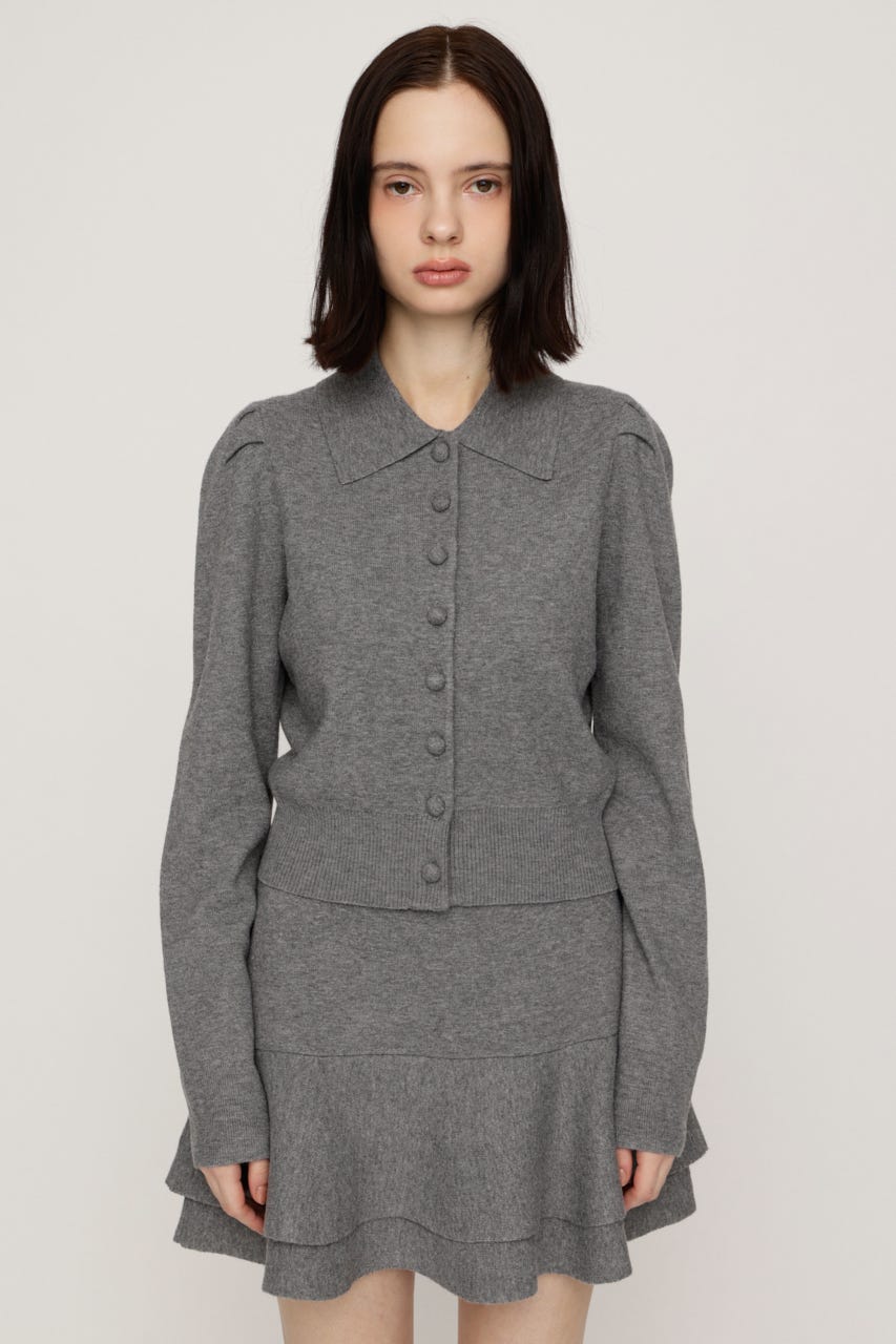 【LIMITED ITEM】CLASSIC COVERED BUTTON ニット T.GRY FREE