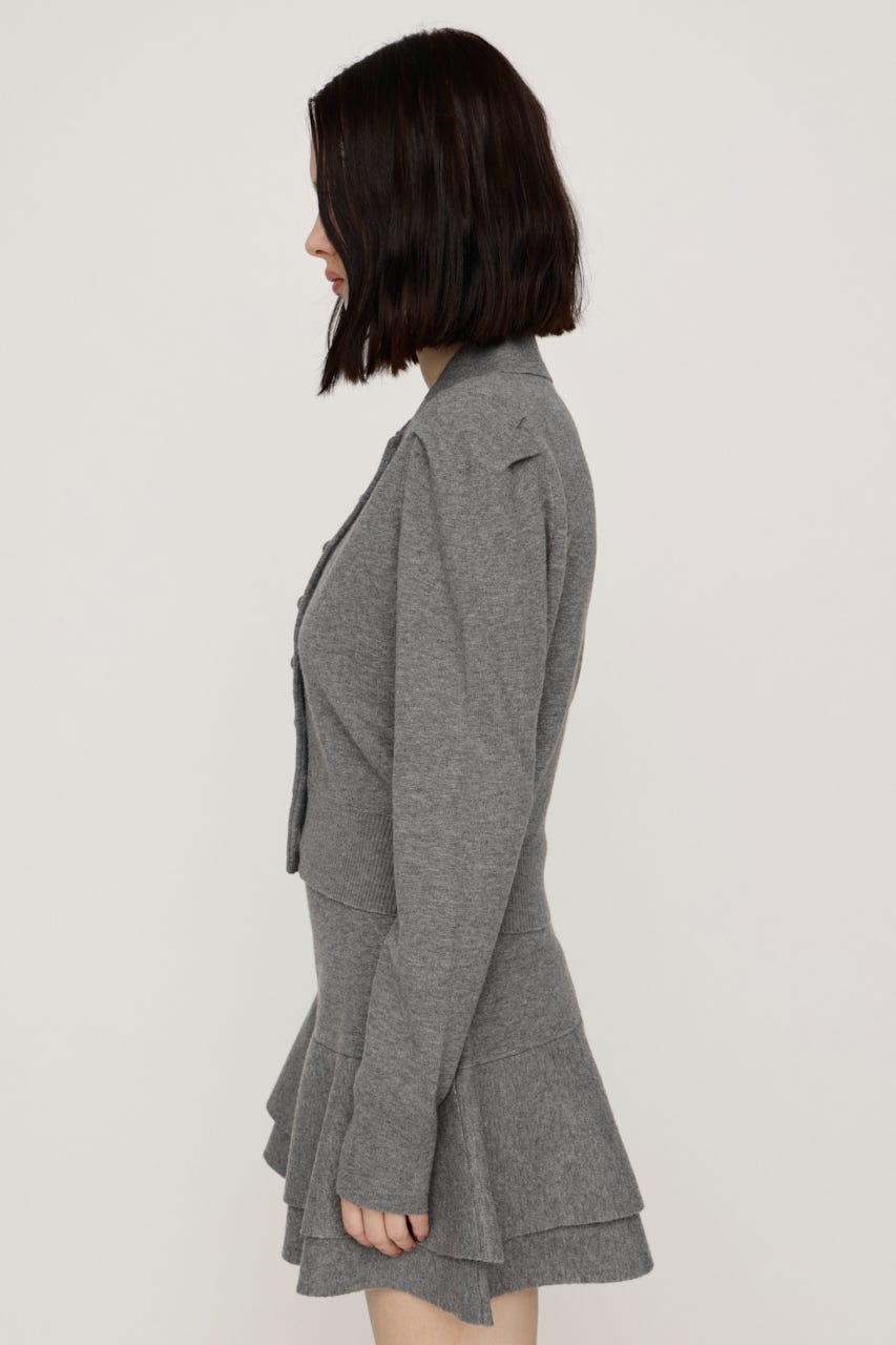 【LIMITED ITEM】CLASSIC COVERED BUTTON ニット T.GRY FREE