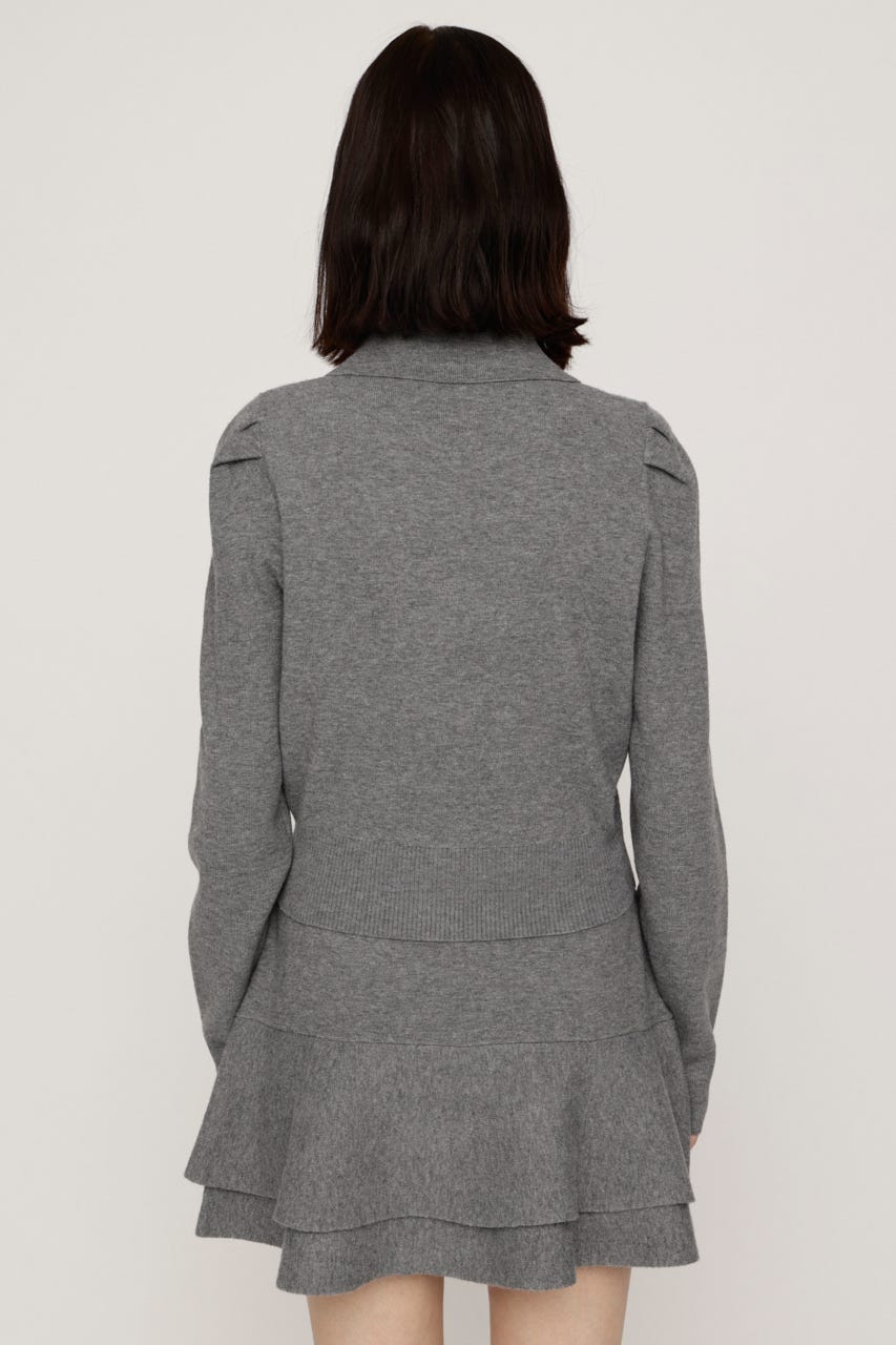 【LIMITED ITEM】CLASSIC COVERED BUTTON ニット T.GRY FREE