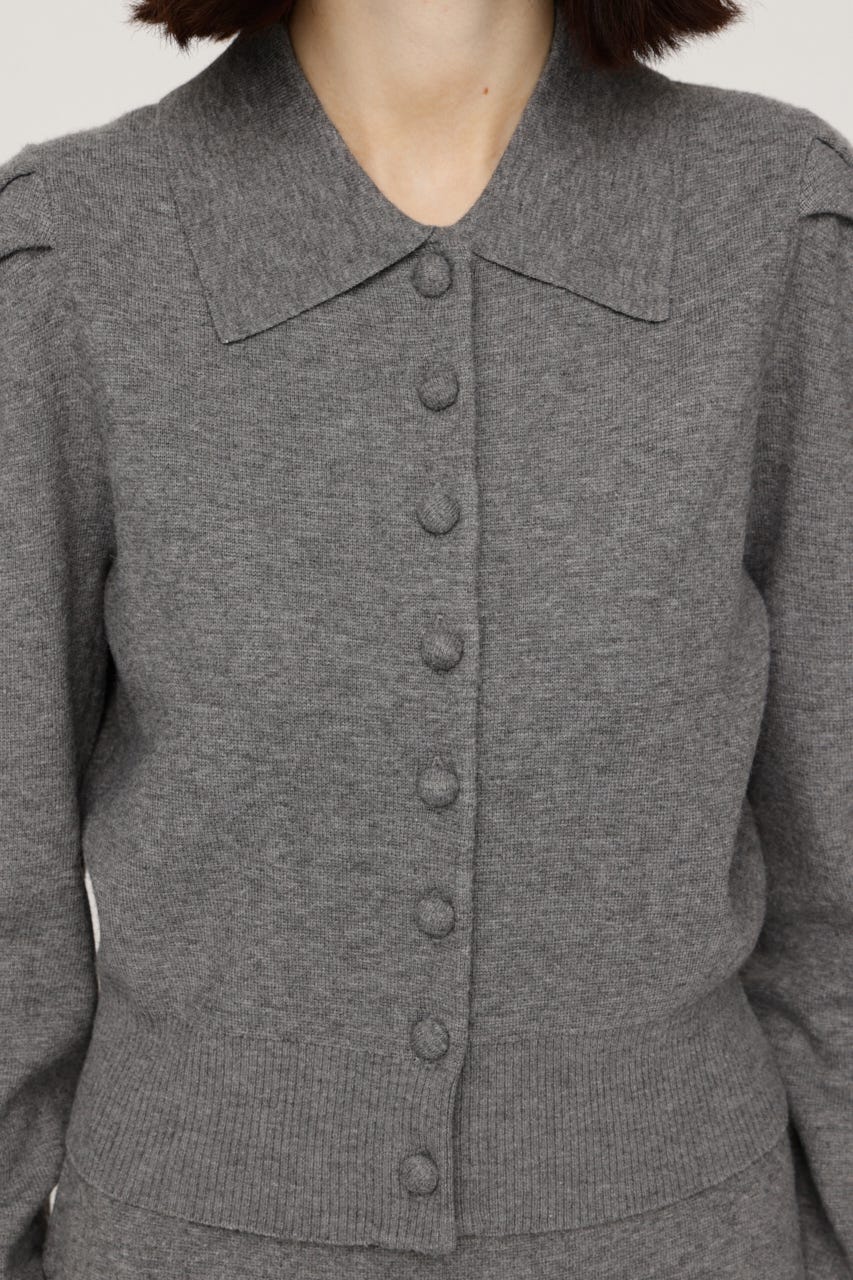 【LIMITED ITEM】CLASSIC COVERED BUTTON ニット T.GRY FREE
