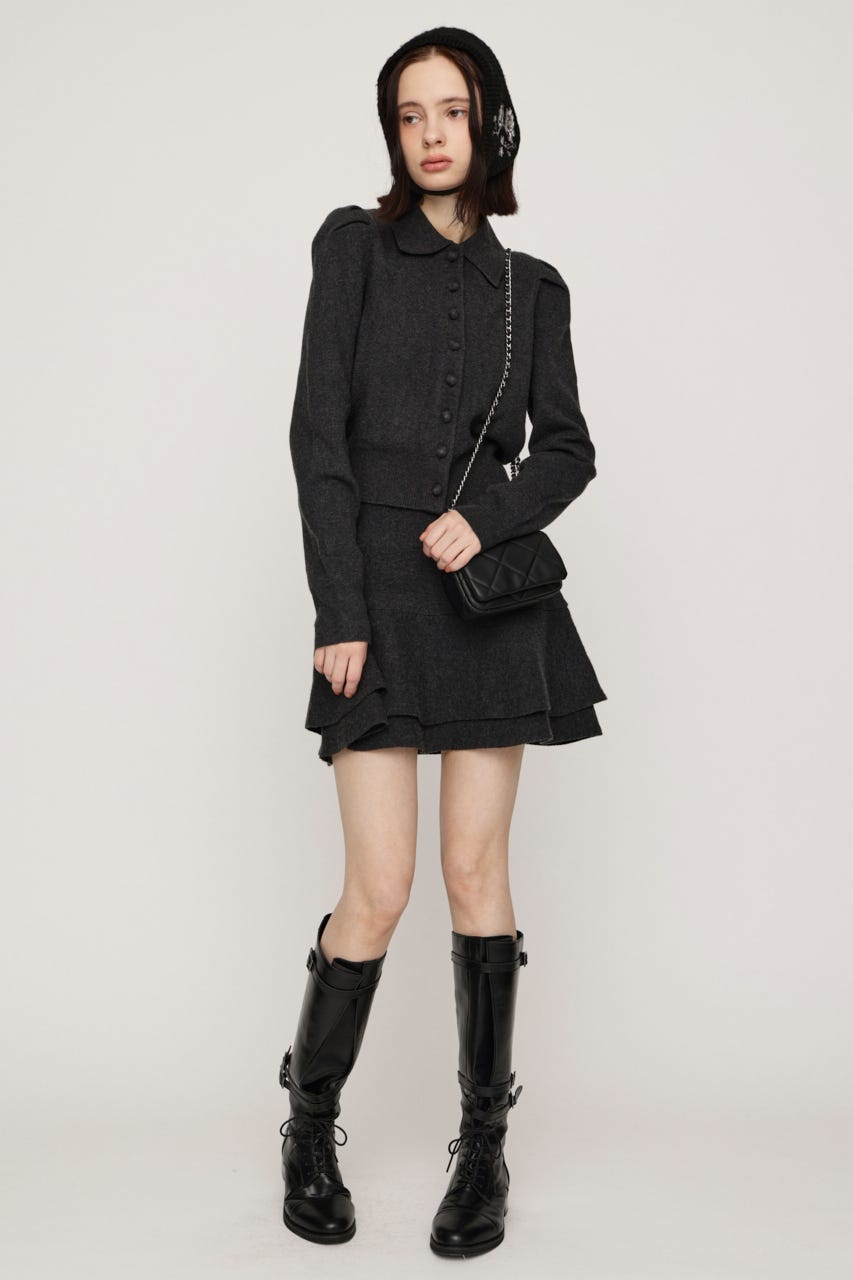 LAYERED FRILL KNIT S/スコート C.GRY 2