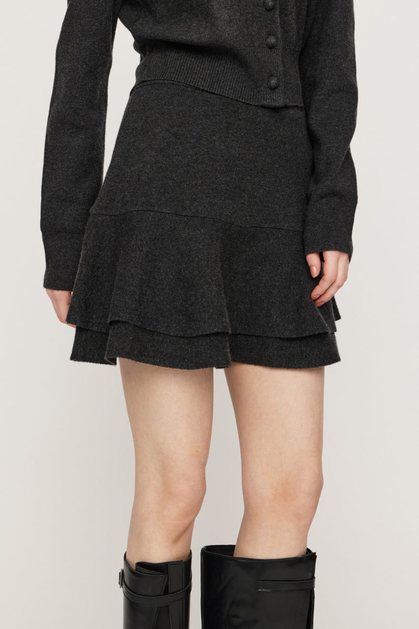 LAYERED FRILL KNIT S/スコート C.GRY 2