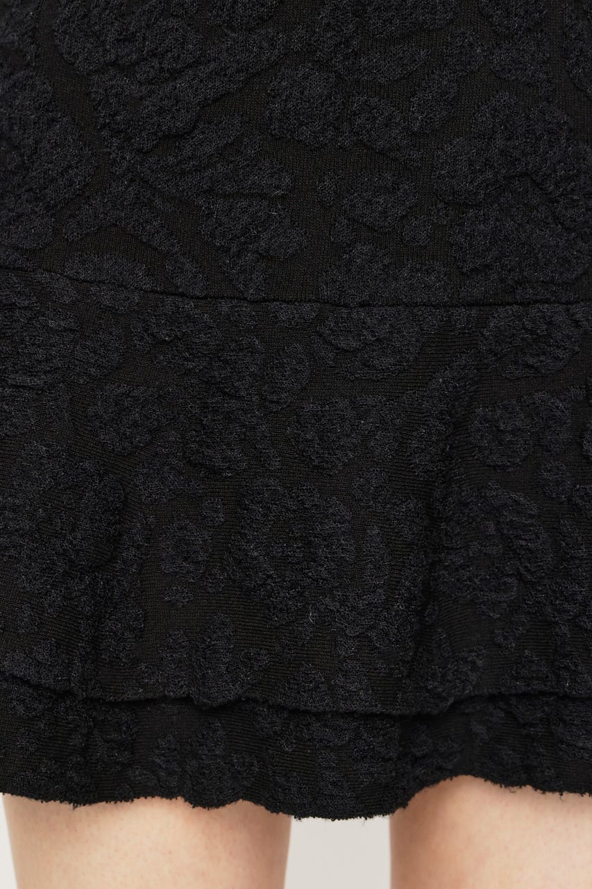 LAYERED FRILL KNIT S/スコート M/BLK 2