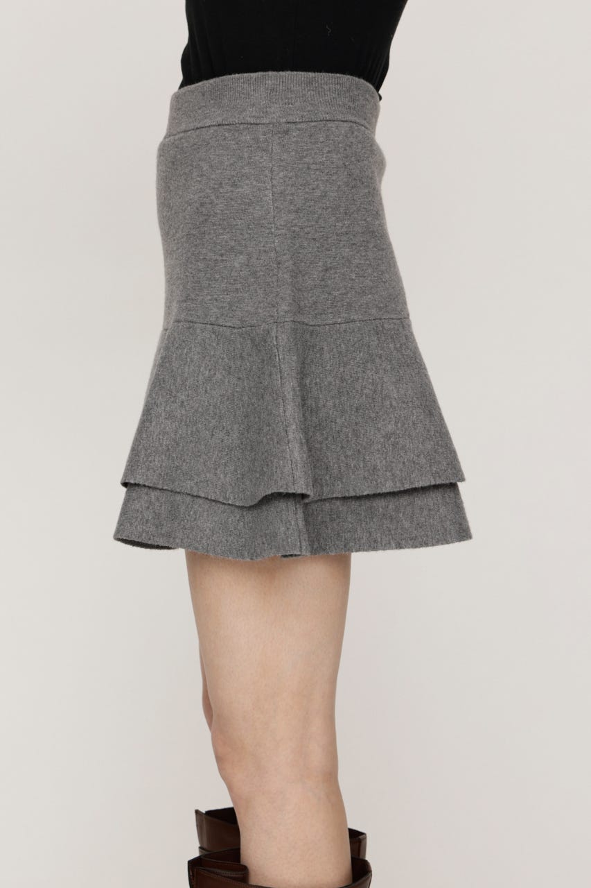 【LIMITED ITEM】LAYERED FRILL KNIT S/スコート T.GRY 2