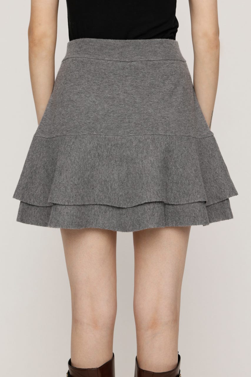 【LIMITED ITEM】LAYERED FRILL KNIT S/スコート T.GRY 2