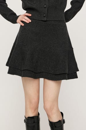 LAYERED FRILL KNIT S／スコート