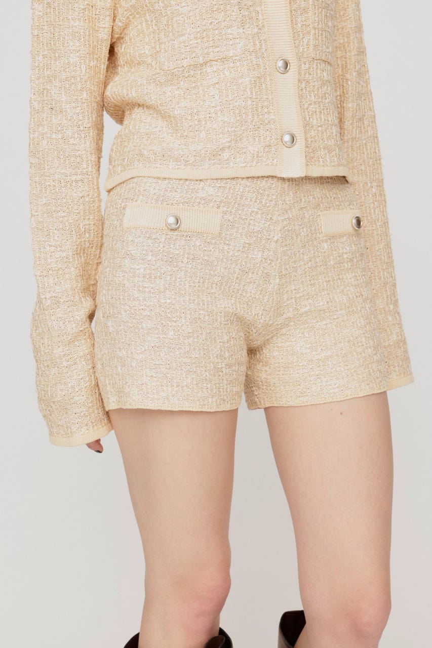 BICOLOR TWEED KNIT ショートパンツ IVOY 0