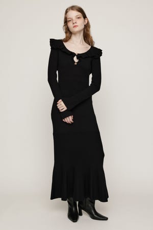 SAILOR FRILL KNIT ロングワンピース