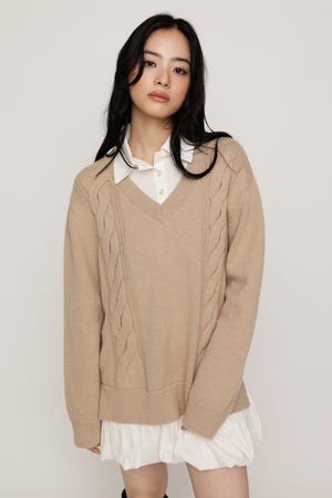 SH DOCKING BALLOON KNIT ショートワンピース