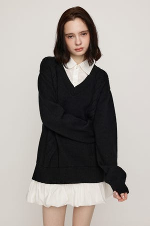 SH DOCKING BALLOON KNIT ショートワンピース