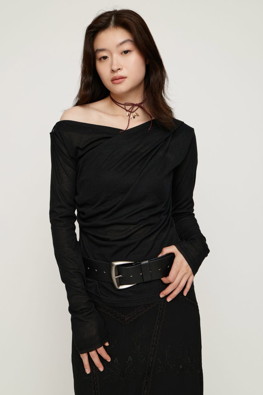 【AW PRE ORDER 第2弾】TUCK DRAPE CUT トップス BLK FREE