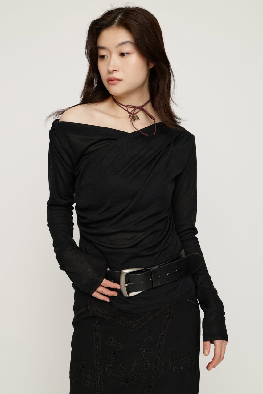 【AW PRE ORDER 第2弾】TUCK DRAPE CUT トップス BLK FREE