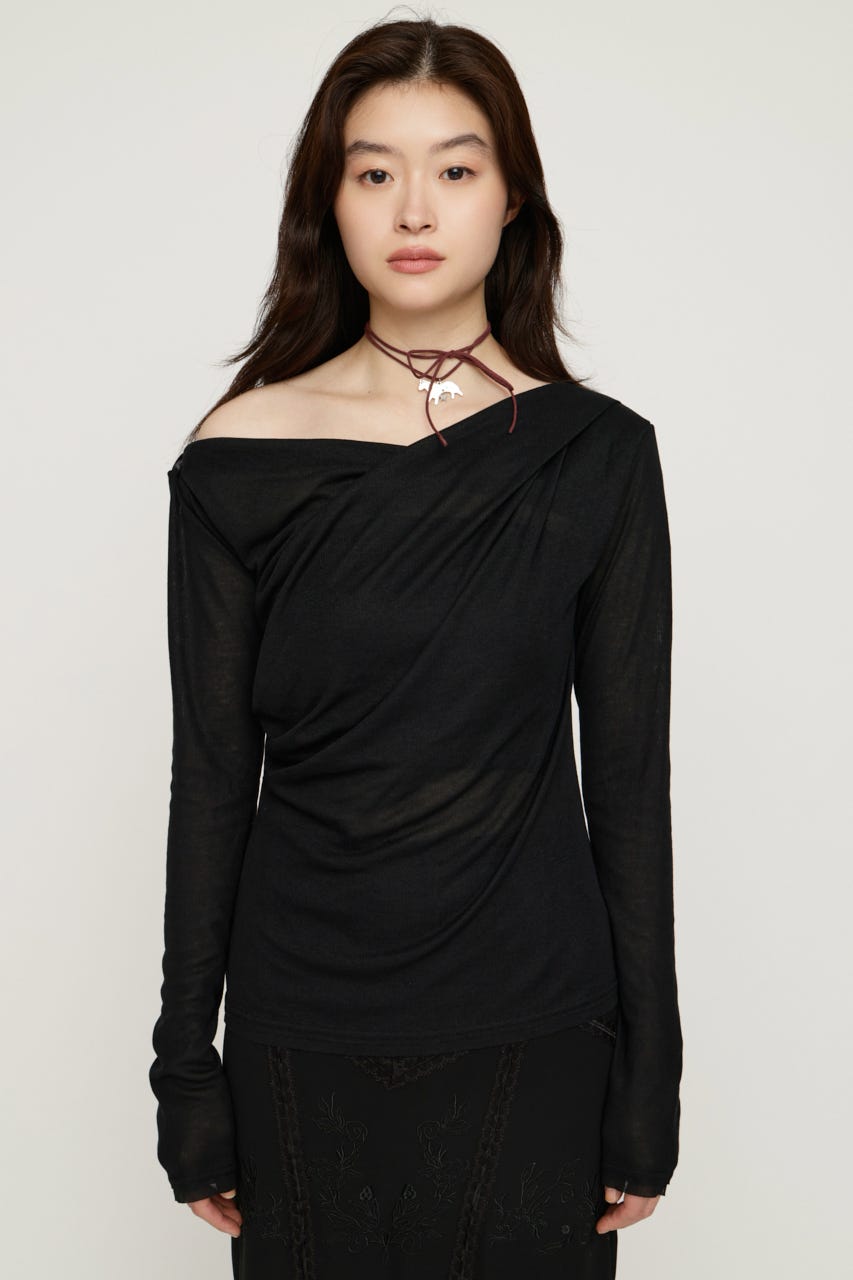 【AW PRE ORDER 第2弾】TUCK DRAPE CUT トップス BLK FREE