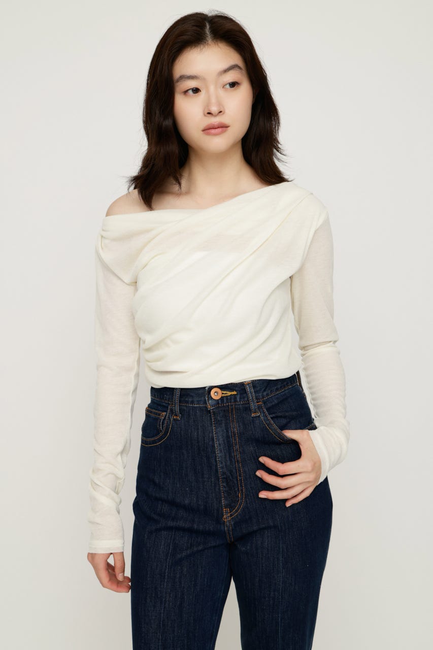 【AW PRE ORDER 第2弾】TUCK DRAPE CUT トップス IVOY FREE