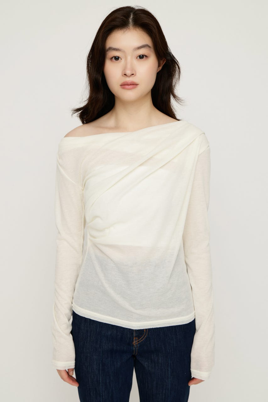 【AW PRE ORDER 第2弾】TUCK DRAPE CUT トップス IVOY FREE