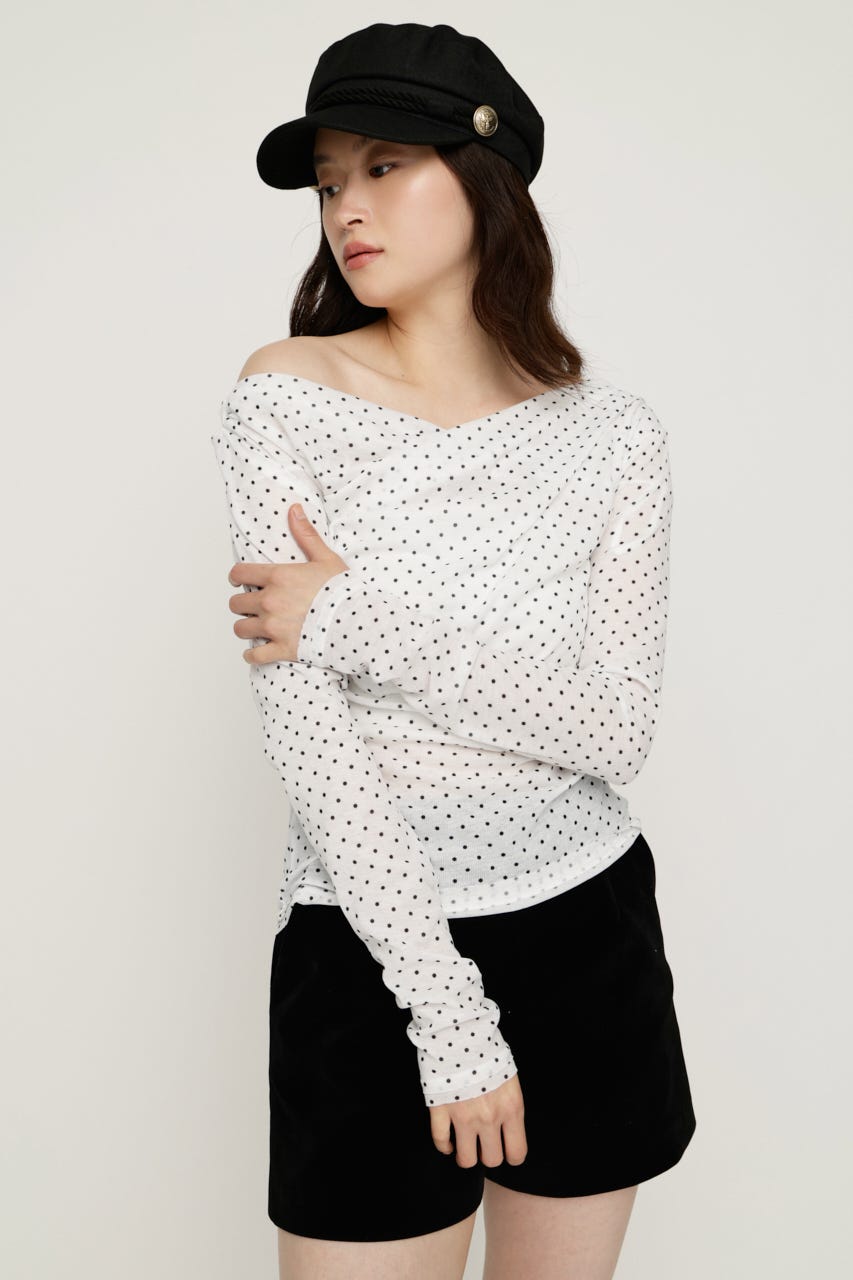 【AW PRE ORDER 第2弾】TUCK DRAPE CUT トップス M/WHT FREE
