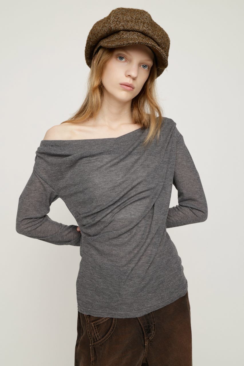 【AW PRE ORDER 第2弾】TUCK DRAPE CUT トップス T.GRY FREE