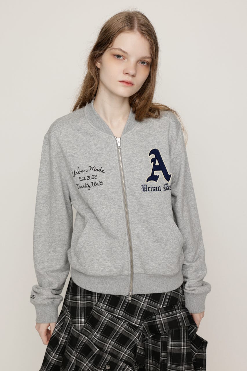 PATCHED ZIP UP ジャケット T.GRY 1