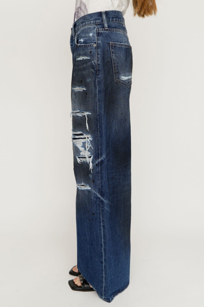 L／W HIGH DAMAGE STRAIGHT パンツ D/BLU 0