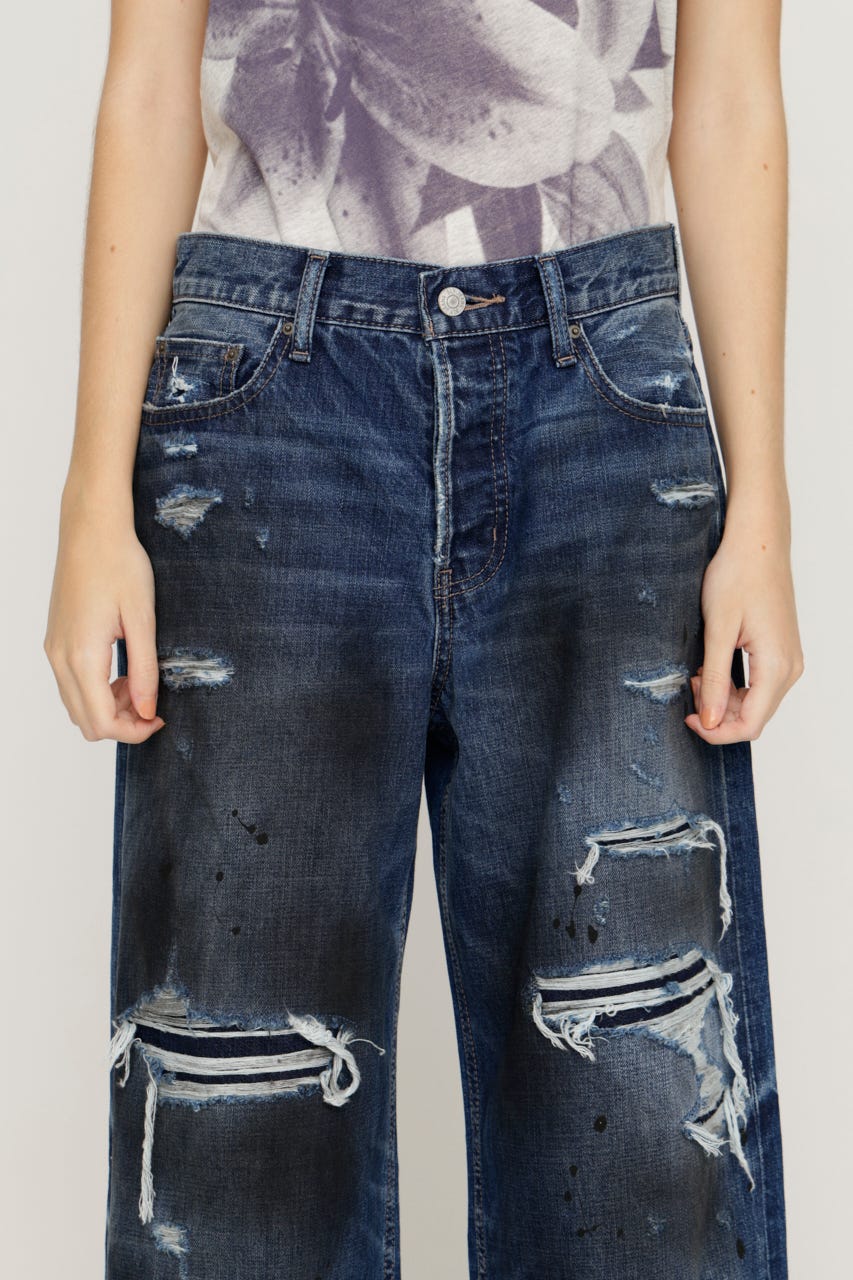 L／W HIGH DAMAGE STRAIGHT パンツ D/BLU 0