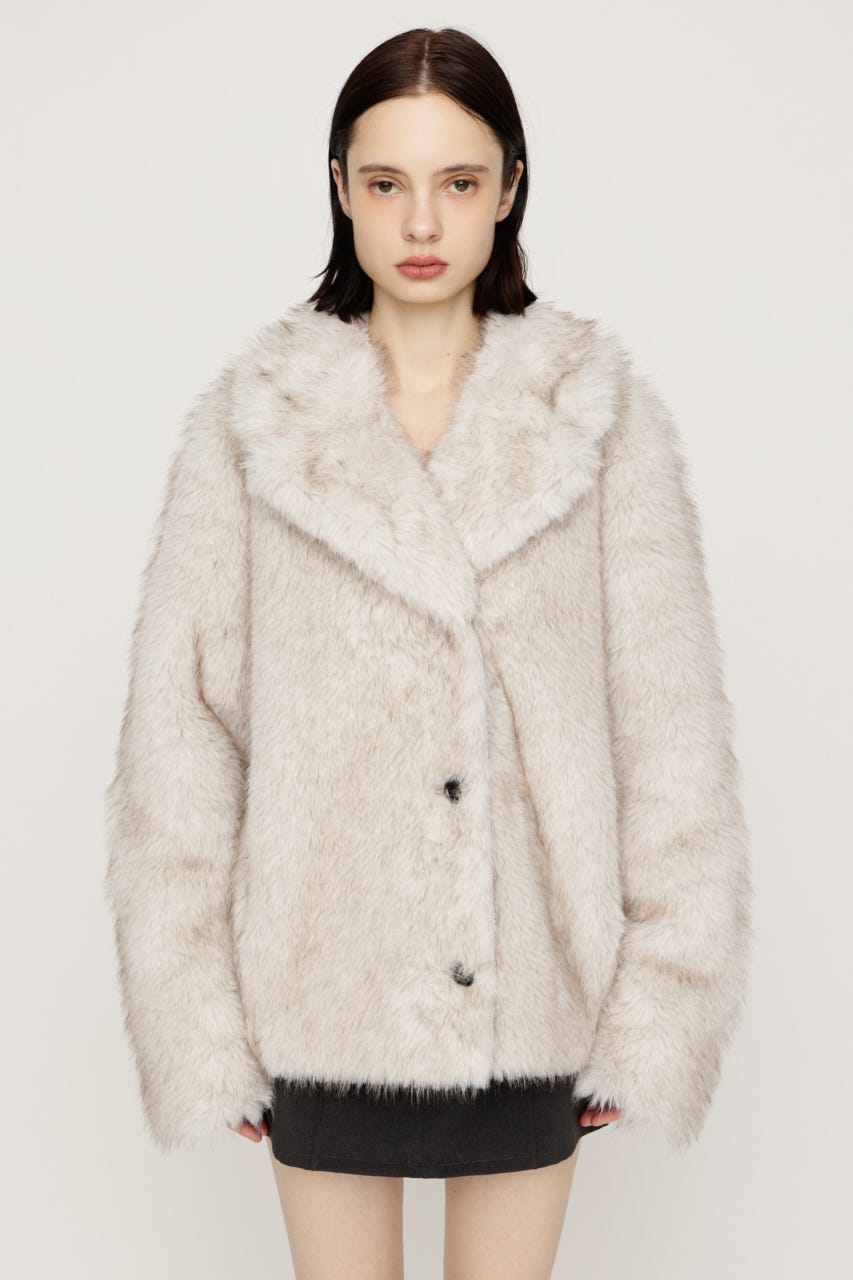 【AW PRE ORDER 第2弾】2WAY ANIMAL F／FUR SHORT JK IVOY FREE