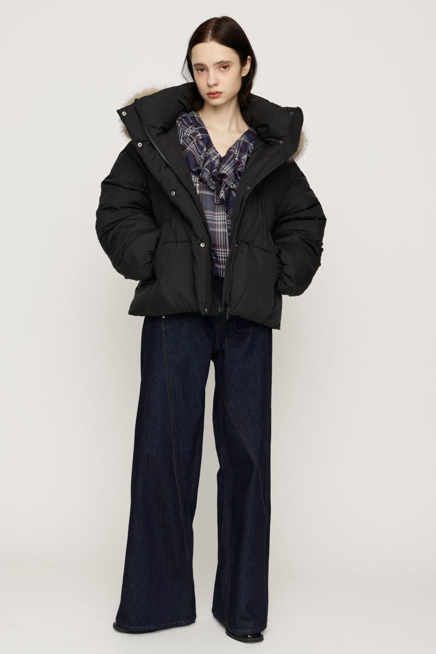 【AW PRE ORDER 第2弾】FUR HOODIE PUFFER ジャケット BLK FREE